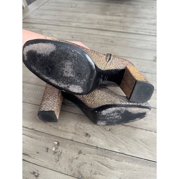 SAINT LAURENT Loulou Babies Metallic Zip Ankle Boots Booties Ciad Silver 38.5 - Picture 10 of 10